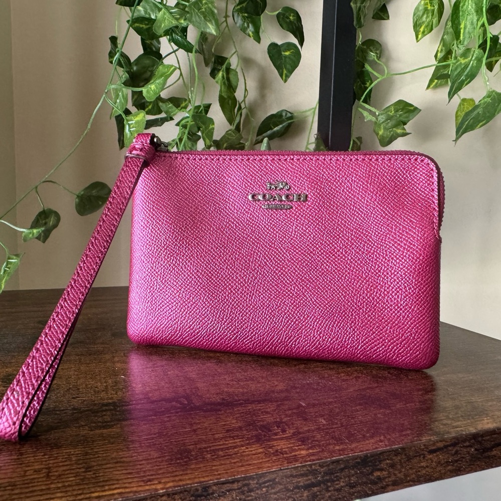 Coach Fuchsia Wristlet Clutch